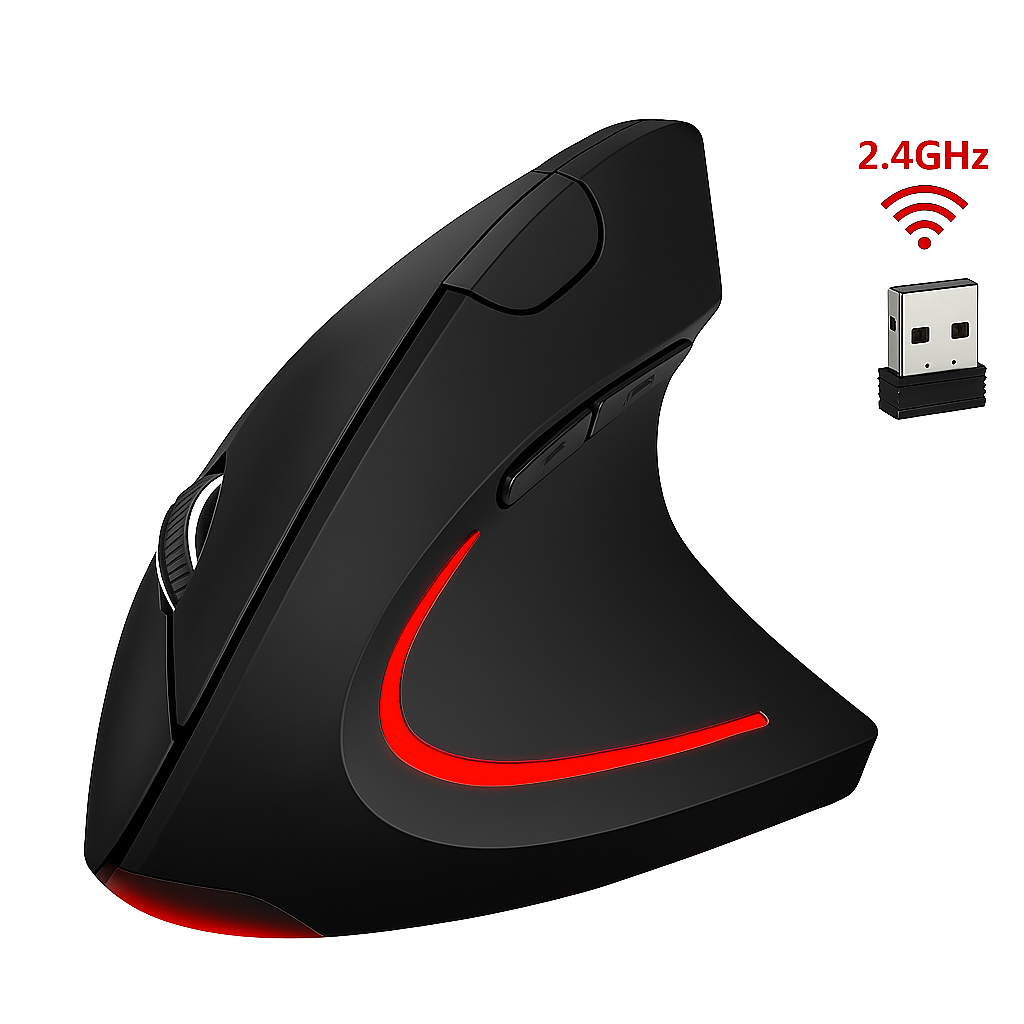 Mysz Przyszłości™ — pionowa mysz ergonomiczna (Standard & PRO F-26C) | 2.4 G / Bluetooth | OLED | USB-C