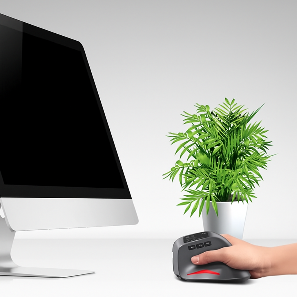 Mysz Przyszłości™ PRO F-26C — pionowa mysz USB-C + Bluetooth | OLED | RGB | DPI do 3200